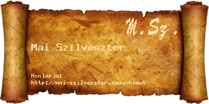Mai Szilveszter névjegykártya